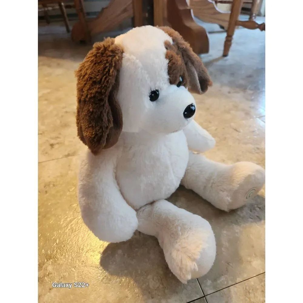 Plush stuffed soothing electronic massage puppy for little ones